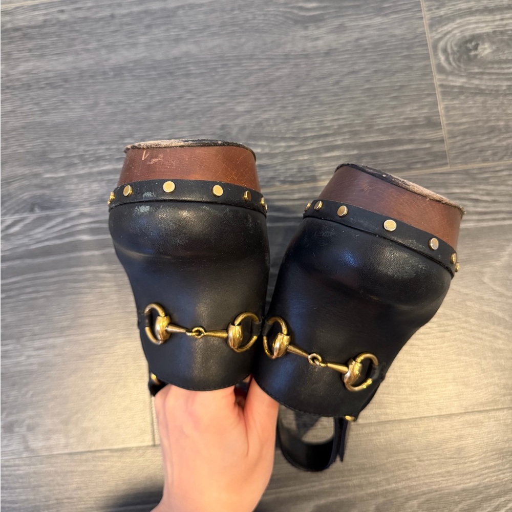 Black Leather Women’s Clogs - Picture 8 of 10